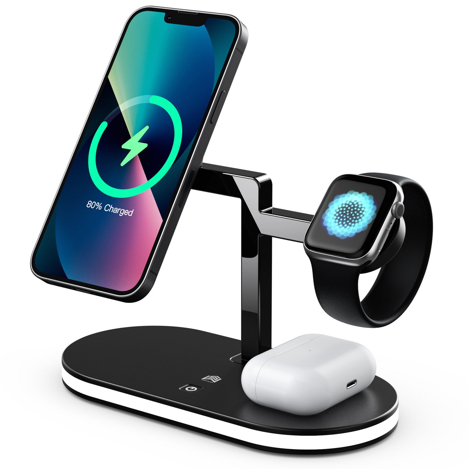 Three-in-one Magnetic Wireless Charger Small Night Lamp Function - Image 6