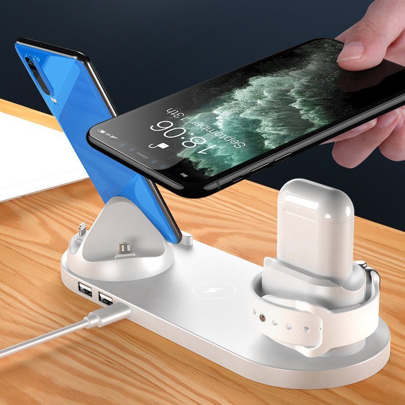 Wireless Charger For IPhone Fast Charger For Watch 6 In 1 - Image 3