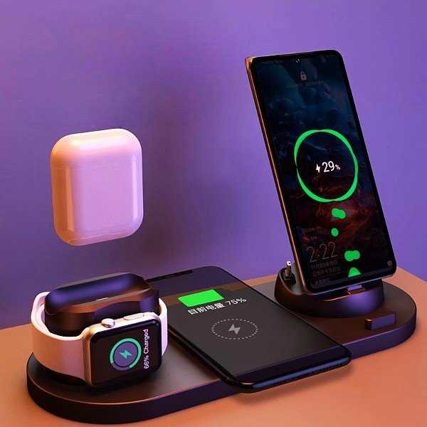 Wireless Charger For IPhone Fast Charger For Watch 6 In 1