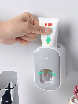 Wall Mounted Automatic Toothpaste Holder Bathroom Accessories Set Dispenser - Image 9