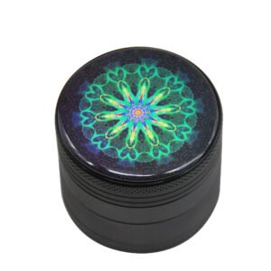 50Mm Aluminum Alloy Smoke Grinder Color Flower Of Life