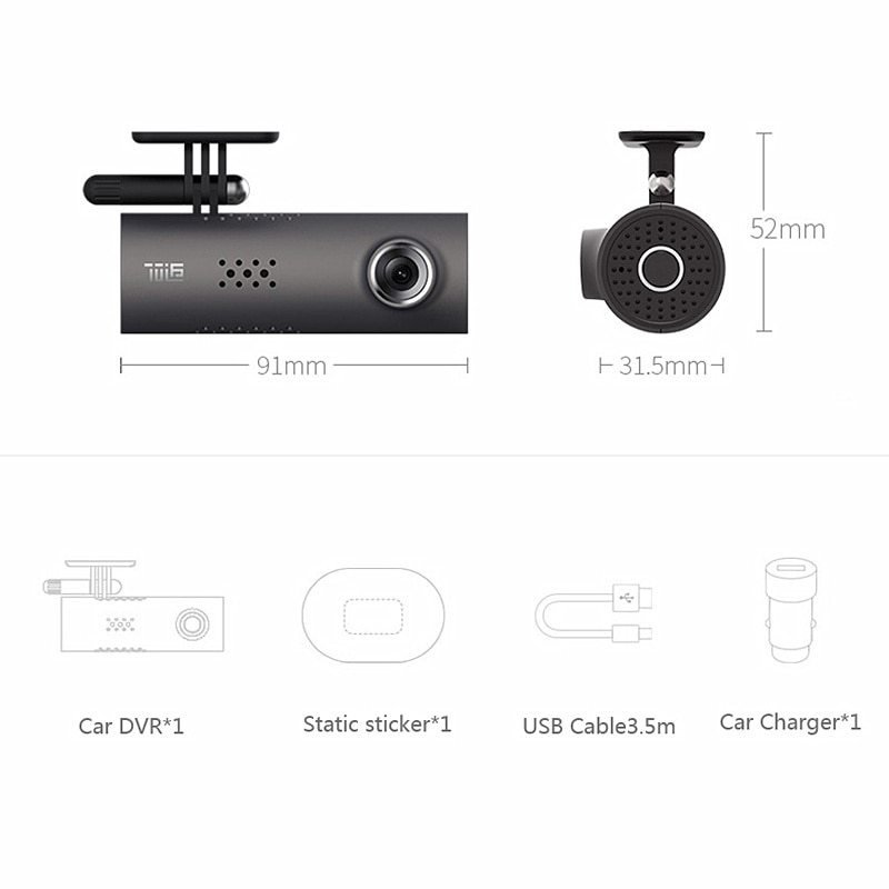Car Dash Smart WiFi DVR 130 Degree Wireless Cam 1080P - Image 6
