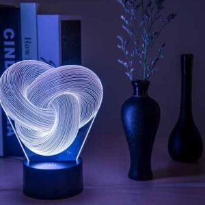Twist Abstract LED 3D Night Light Touch Colorful Acrylic