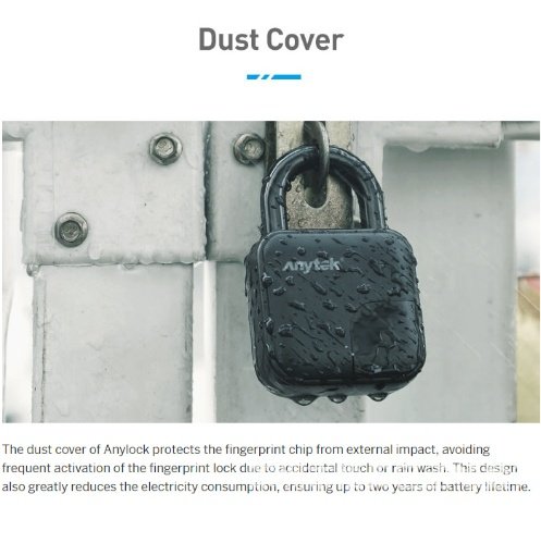 Smart Lock Waterproof L3 Fingerprint Padlock - Image 3