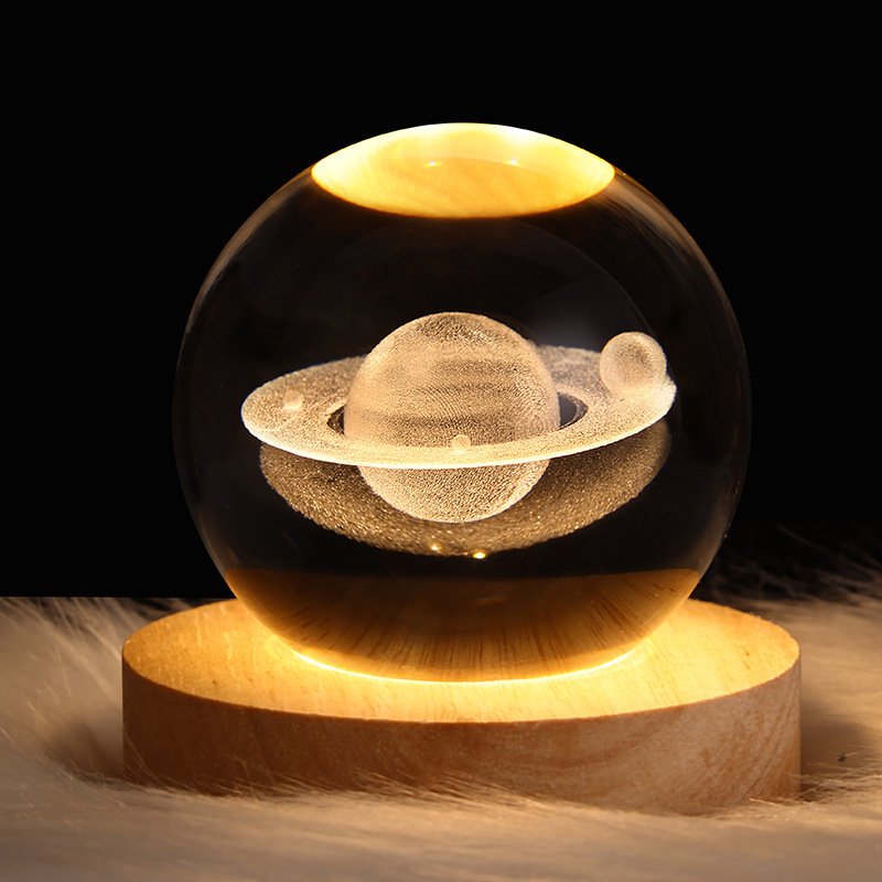 LED Night Light Galaxy Crystal Ball Table Lamp - Image 4