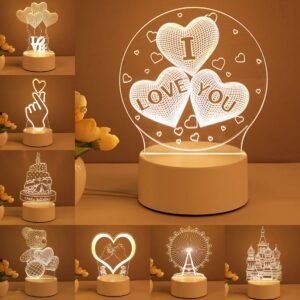 3D Lamp | Xmas Home Decorations For Room Decor Valentines Day Gifts