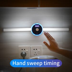 Smart Cabinet Light Clock Timing Sensor Light Removable