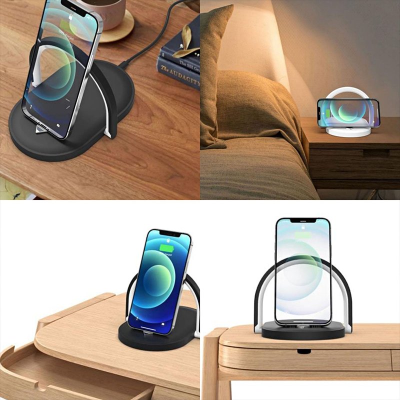 3 In 1 Foldable Wireless Charger Night Light Wireless Charging Station - Image 7