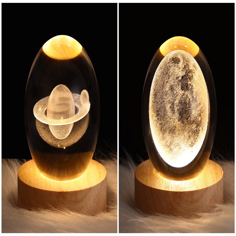 LED Night Light Galaxy Crystal Ball Table Lamp - Image 3