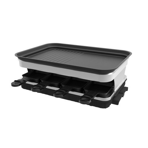 Raclette Grill 8 People Grill Plate Non-stick Coated, Raclette With 8 Mini Raclette Pans, Infinitely Adjustable Temperature, 1500W - Image 6